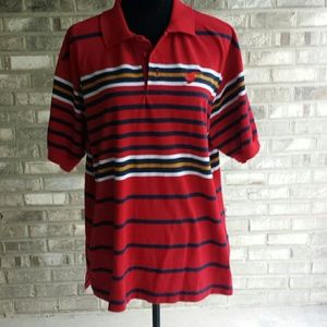 Men's red with stripes tshirt size medium